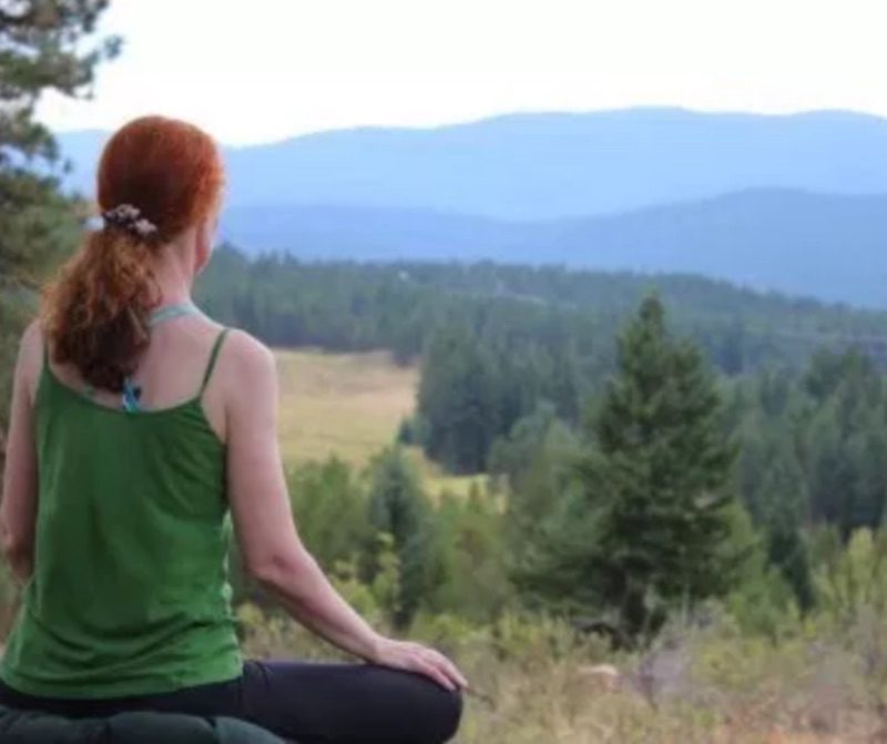 woman meditating