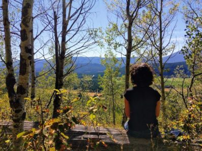 Meditating in nature